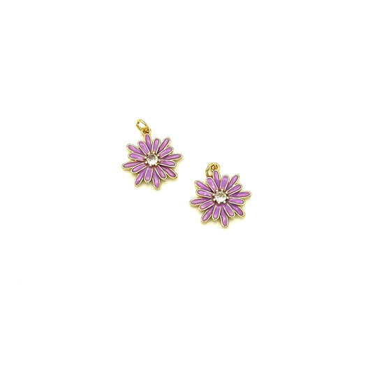 Purple Flower Charm