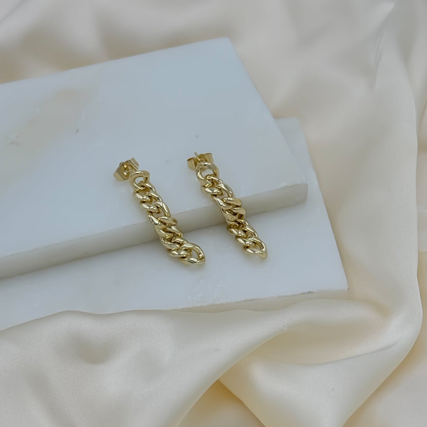 Tatum Cuban Link Chain Stud Earring