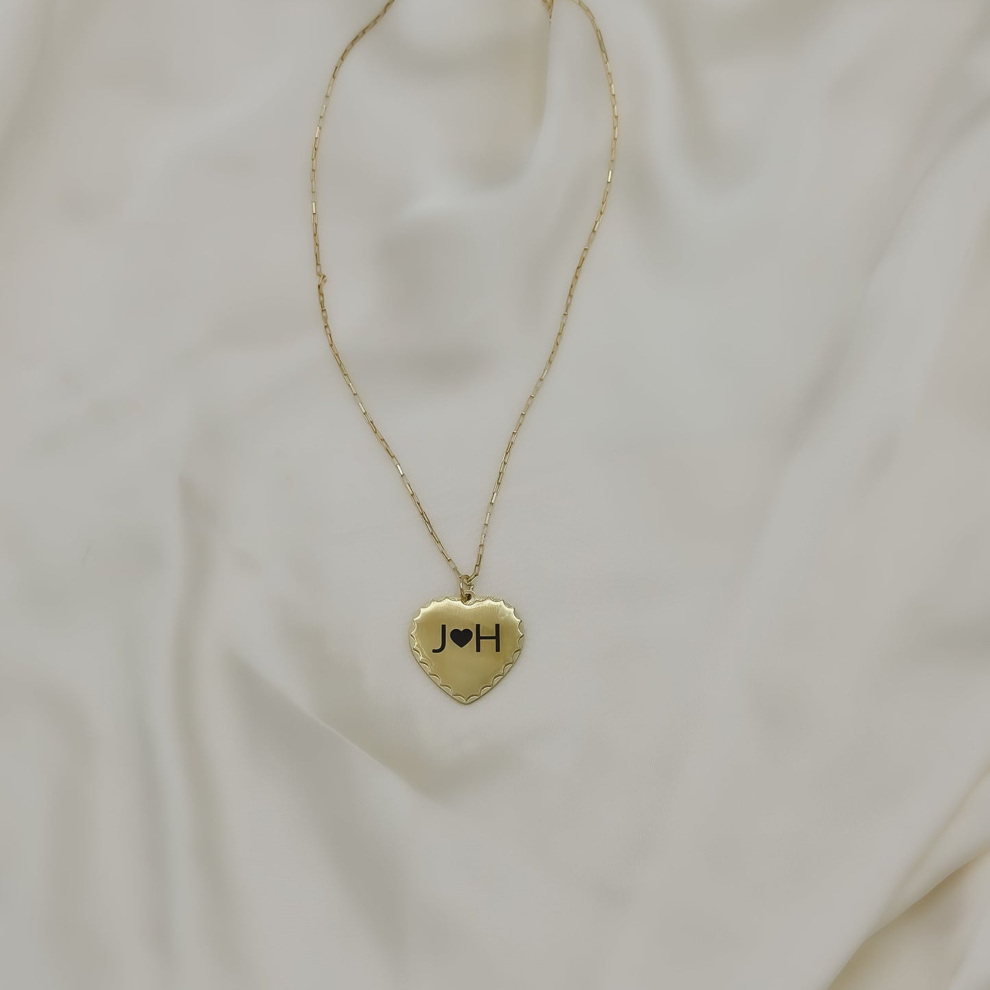 Custom Engraved Heart Pendant Necklace