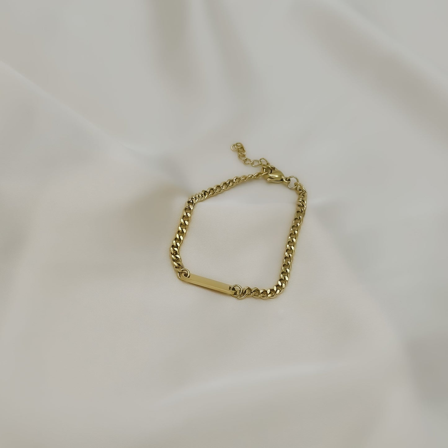 Custom Engraved Curb Chain Bracelet