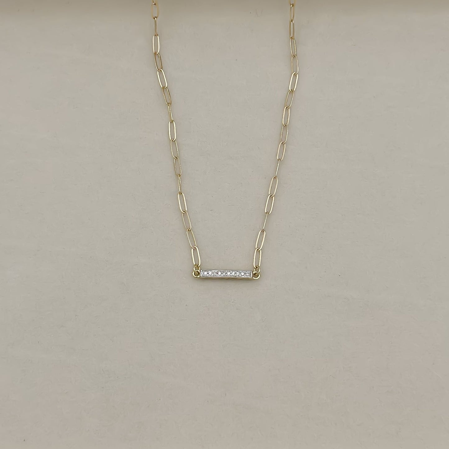 Diamond Bar Necklace