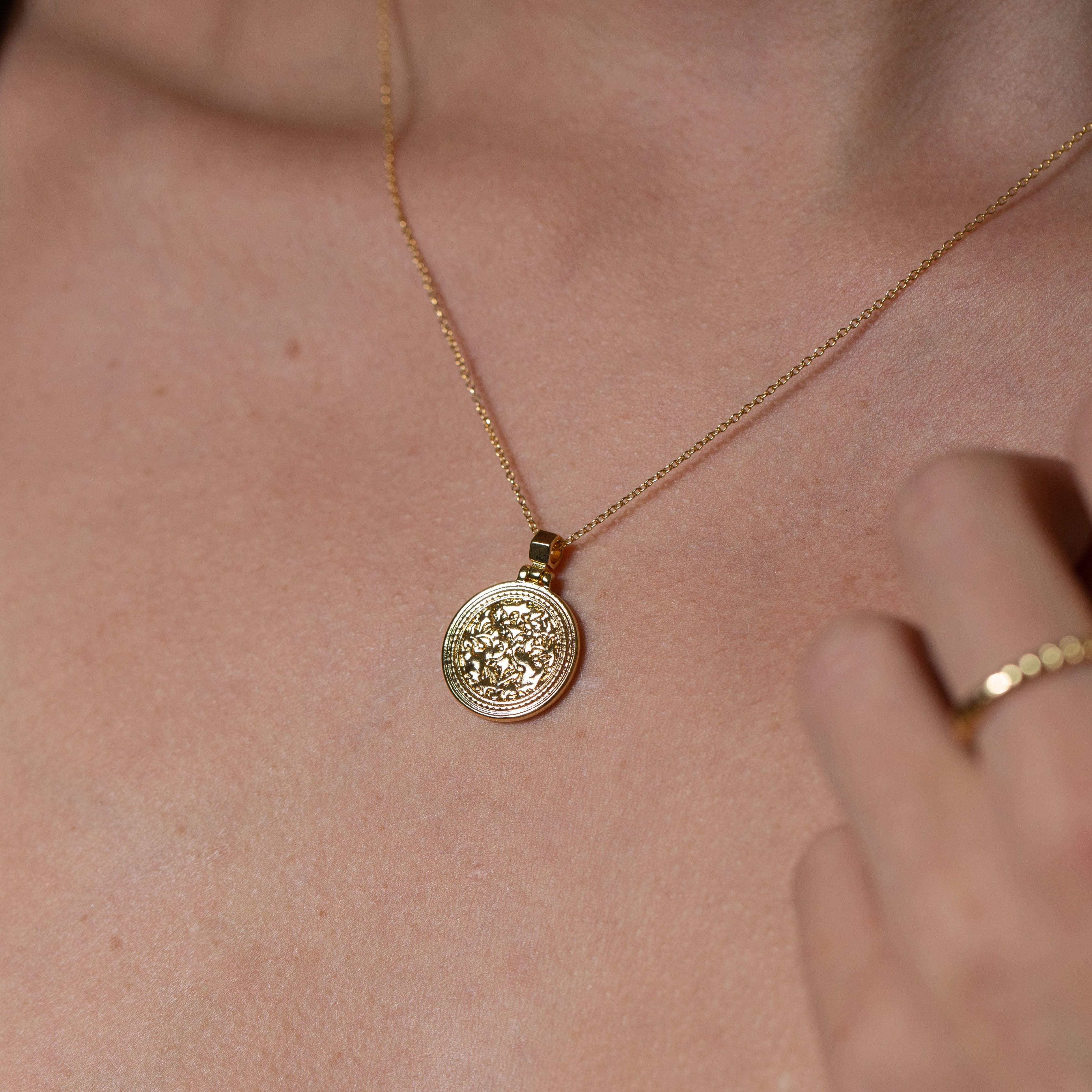 Gold filled clearance coin necklace