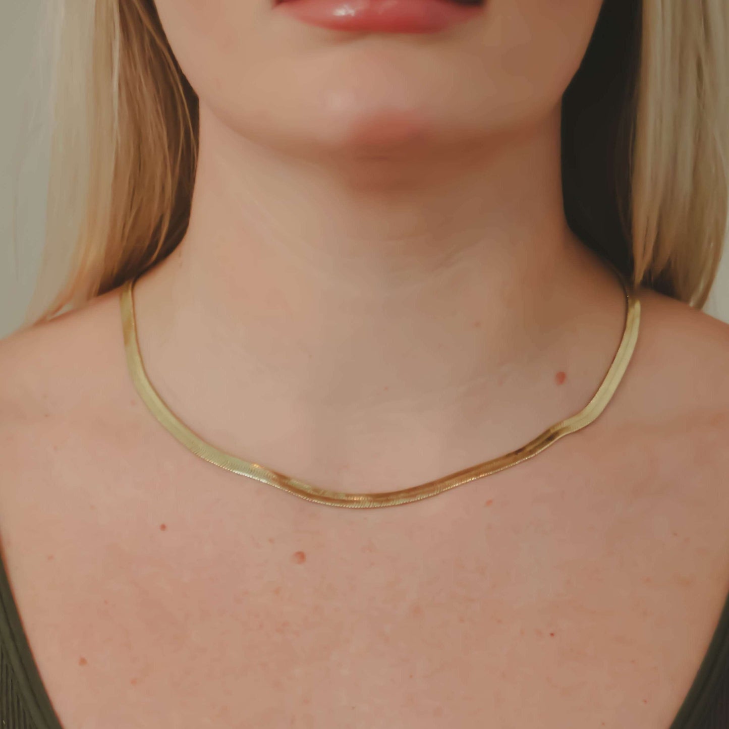Jonesy Wood:Necklace:Hendrix Herringbone Chain Necklace