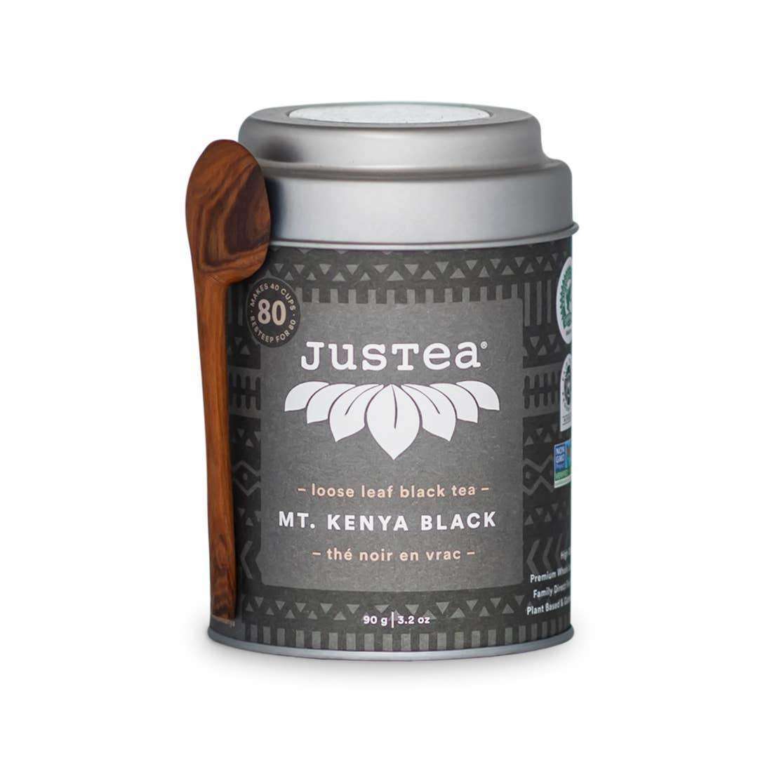 Jonesy Wood:Tea:Mt Kenya Black Tin with Spoon